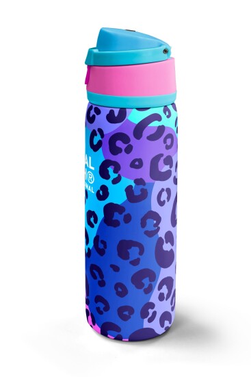 Coral High Mor Leopar Desenli Pipetli ve Direkt İçim Çelik Termos 800 ml 38521 - 5