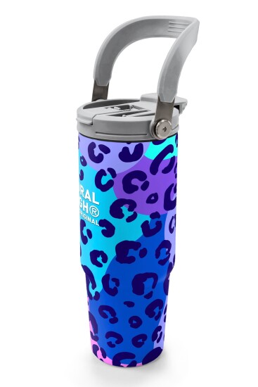 Coral High Mor Leopar Desenli Pipetli ve Direkt İçim Çelik Termos 900 ml 38709 - 4