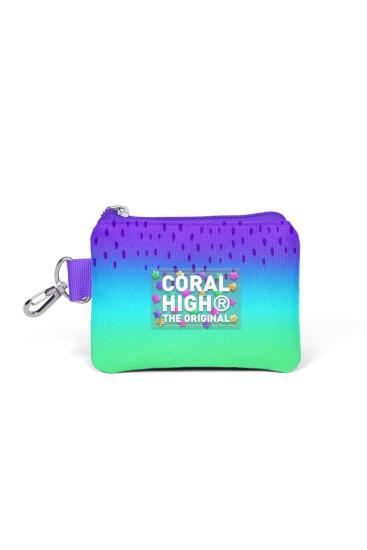 Coral High Mor Lila Renk Geçişli Bozuk Para Çantası 21906 - 1