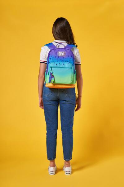 Coral High Mor Lila Renk Geçişli Okul Sırt Çantası 23637 - 7