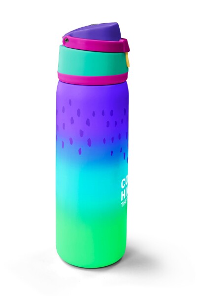 Coral High Mor Lila Renk Geçişli Pipetli ve Direkt İçim Çelik Termos 800 ml 38526 - 4