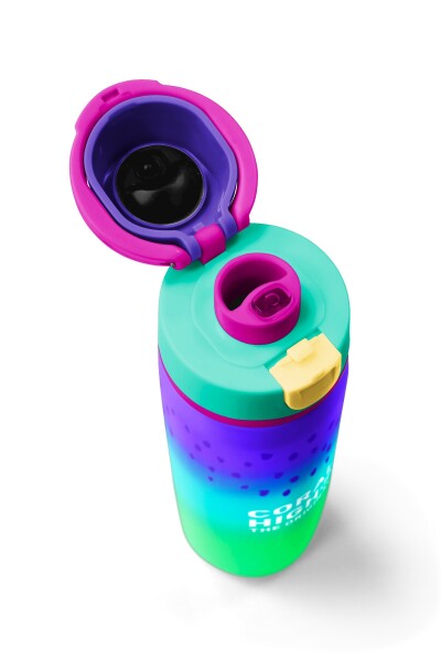 Coral High Mor Lila Renk Geçişli Pipetli ve Direkt İçim Çelik Termos 800 ml 38526 - 7