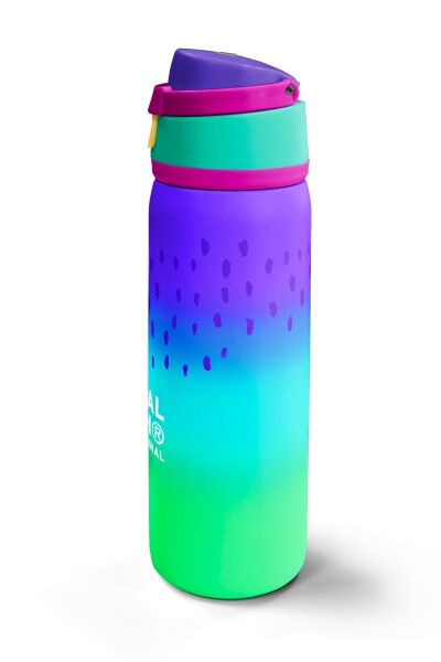 Coral High Mor Lila Renk Geçişli Pipetli ve Direkt İçim Çelik Termos 800 ml 38526 - 5