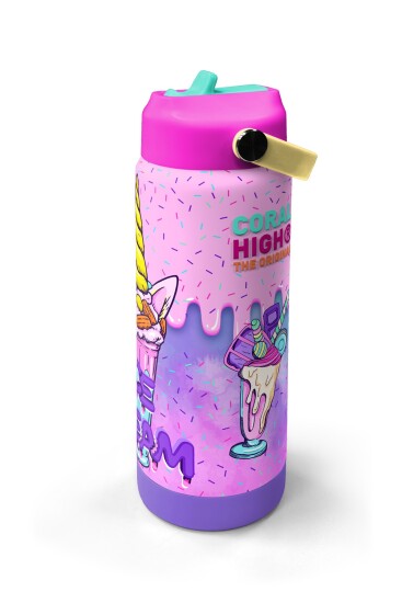 Coral High Mor Milkshake Dondurma Katlanır Ağızlıklı Çelik Termos 650 ml 38378 - 4