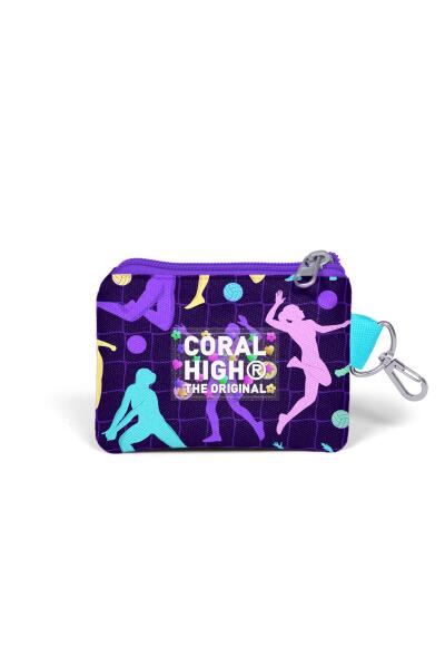 Coral High Mor Voleybol Desenli Bozuk Para Çantası 21905 - 2