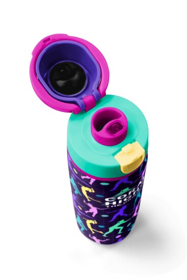 Coral High Mor Voleybol Desenli Pipetli ve Direkt İçim Çelik Termos 800 ml 38525 - 7