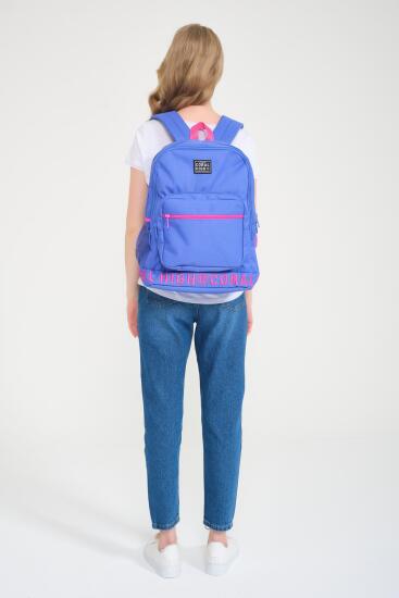 Coral High Lavanta Nakış Logolu Dört Bölmeli USB Şarjlı Kulaklık Çıkışlı Sırt Çantası 24106 - 7