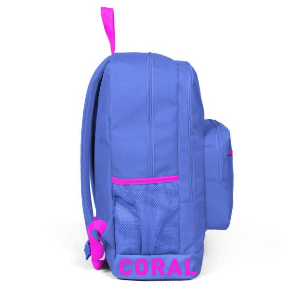 Coral High Lavanta Nakış Logolu Dört Bölmeli USB Şarjlı Kulaklık Çıkışlı Sırt Çantası 24106 - 13