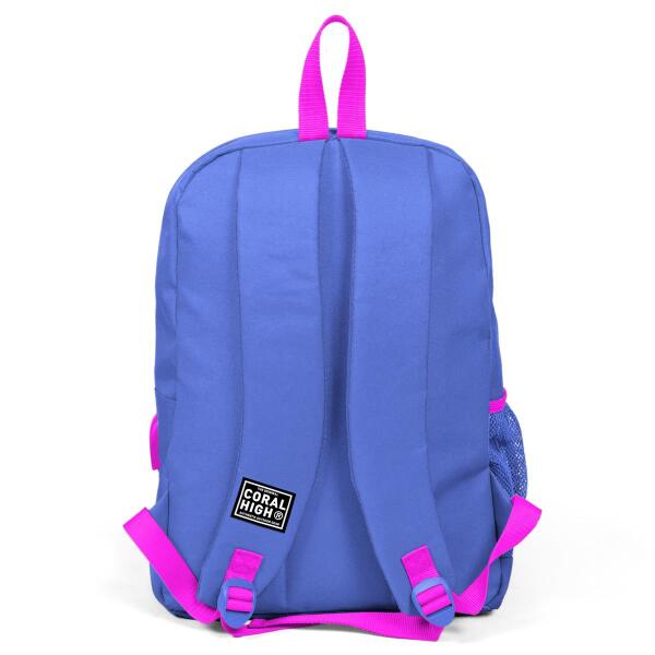 Coral High Lavanta Nakış Logolu Dört Bölmeli USB Şarjlı Kulaklık Çıkışlı Sırt Çantası 24106 - 4