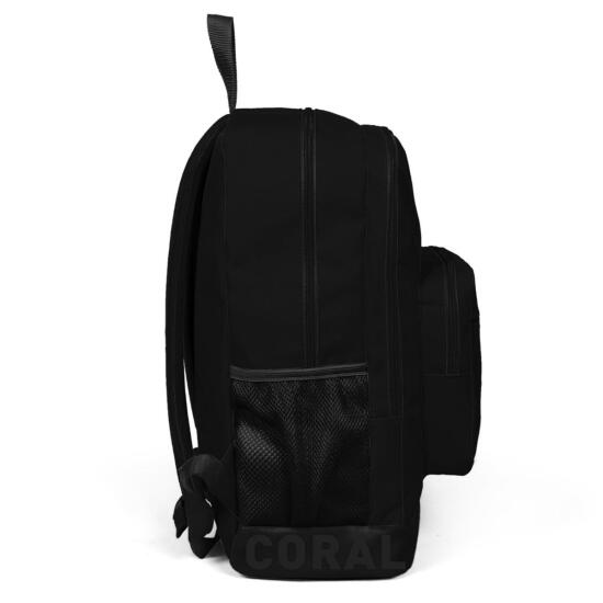 Coral High Siyah Nakış Logolu Dört Bölmeli USB Şarjlı Kulaklık Çıkışlı Sırt Çantası 24111 - 11