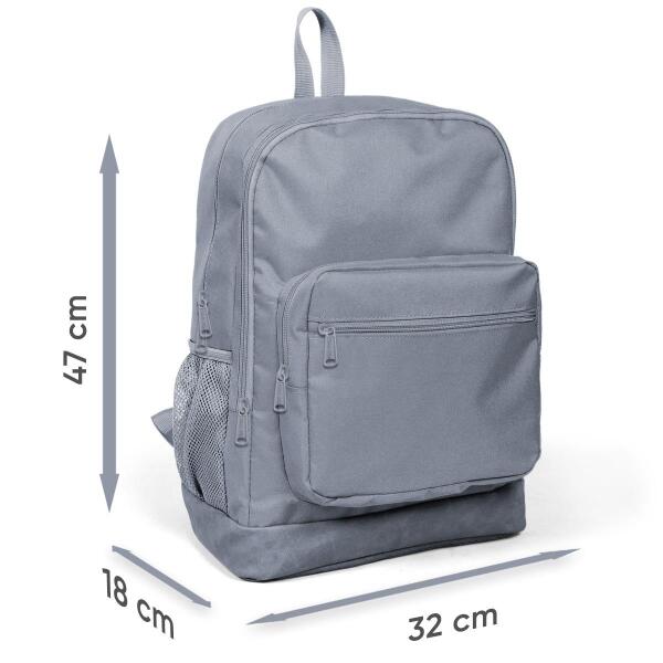 Coral High Siyah Nakış Logolu Dört Bölmeli USB Şarjlı Kulaklık Çıkışlı Sırt Çantası 24111 - 5