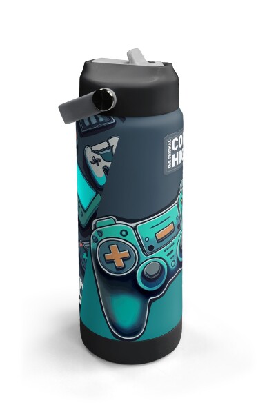 Coral High Nefti Gamer Desenli Katlanır Ağızlıklı Çelik Termos 650 ml 38388 - 3