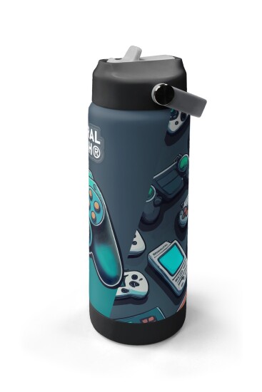 Coral High Nefti Gamer Desenli Katlanır Ağızlıklı Çelik Termos 650 ml 38388 - 4