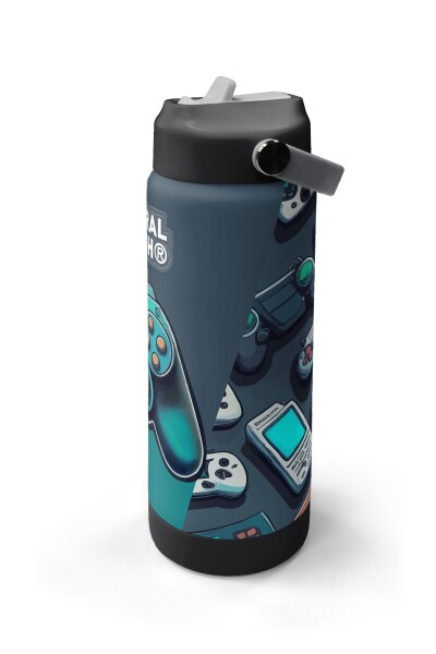 Coral High Nefti Gamer Desenli Katlanır Ağızlıklı Çelik Termos 650 ml 38388 - 4