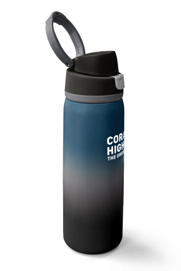 Coral High Nefti Gri Renk Geçişli Pipetli ve Direkt İçim Çelik Termos 800 ml 38531 - 2