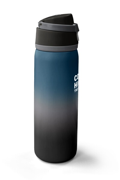 Coral High Nefti Gri Renk Geçişli Pipetli ve Direkt İçim Çelik Termos 800 ml 38531 - 4