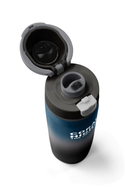 Coral High Nefti Gri Renk Geçişli Pipetli ve Direkt İçim Çelik Termos 800 ml 38531 - 7