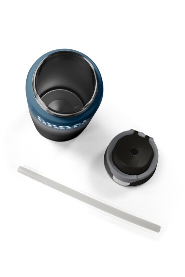 Coral High Nefti Gri Renk Geçişli Pipetli ve Direkt İçim Çelik Termos 800 ml 38531 - 8