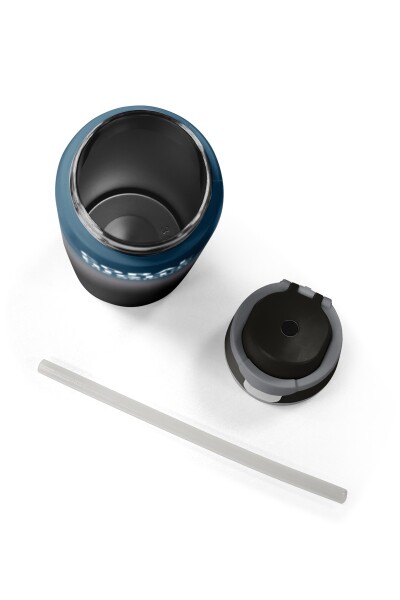 Coral High Nefti Gri Renk Geçişli Pipetli ve Direkt İçim Çelik Termos 800 ml 38531 - 8