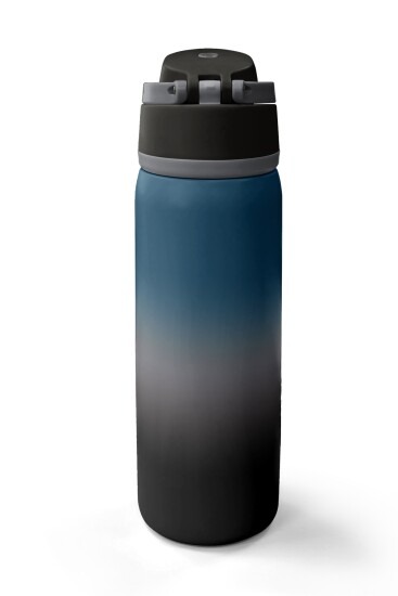 Coral High Nefti Gri Renk Geçişli Pipetli ve Direkt İçim Çelik Termos 800 ml 38531 - 6