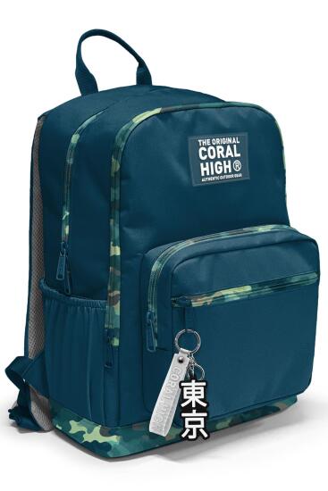 Coral High Nefti Kamuflaj Desenli Okul Sırt Çantası 23631 