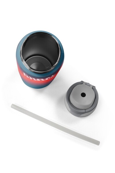 Coral High Nefti Mercan Renk Geçişli Pipetli ve Direkt İçim Çelik Termos 800 ml 38562 - 8