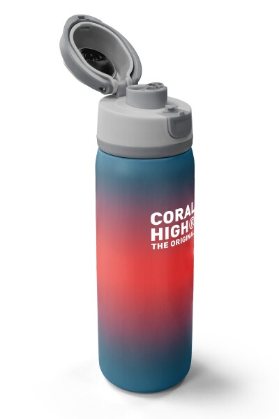 Coral High Nefti Mercan Renk Geçişli Pipetli ve Direkt İçim Çelik Termos 800 ml 38562 - 3
