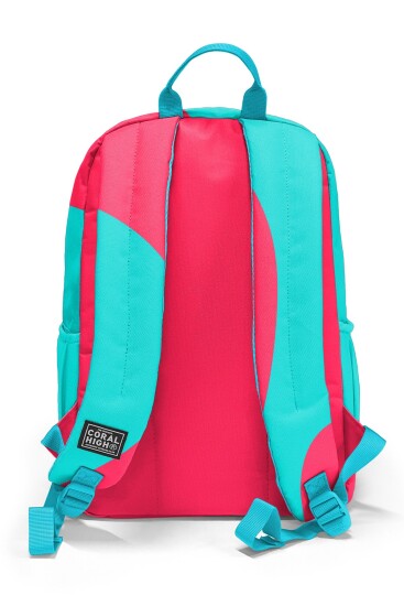 Coral High Neon Mercan Turkuaz Desenli 3’lü Okul Çanta Seti SET0123685 - 4