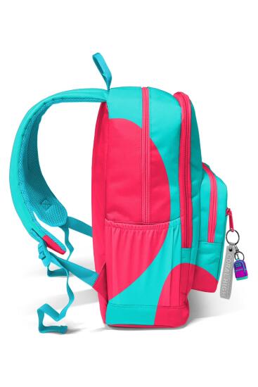 Coral High Neon Mercan Turkuaz Desenli Okul Sırt Çantası 23685 - 5