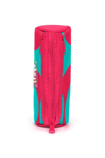 Coral High Neon Mercan Turkuaz Desenli Üç Bölmeli Kalem Çantası 11185 - 2