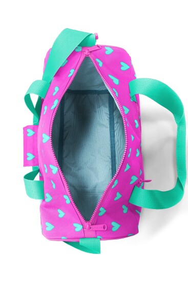 Coral High Neon Pembe Su Yeşili Kalp Desenli Spor Çantası 27513 - 6