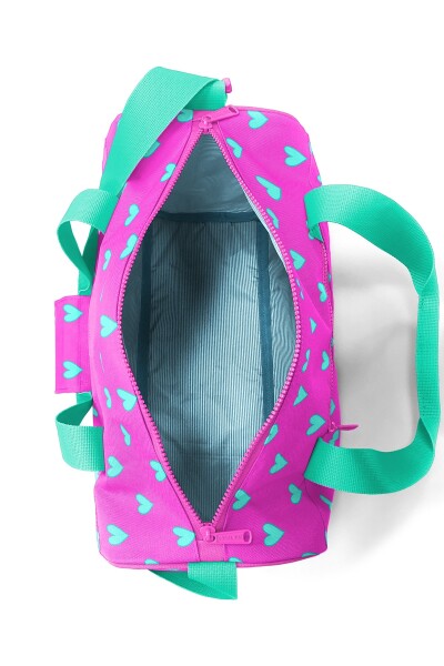 Coral High Neon Pembe Su Yeşili Kalp Desenli Spor Çantası 27513 - 6