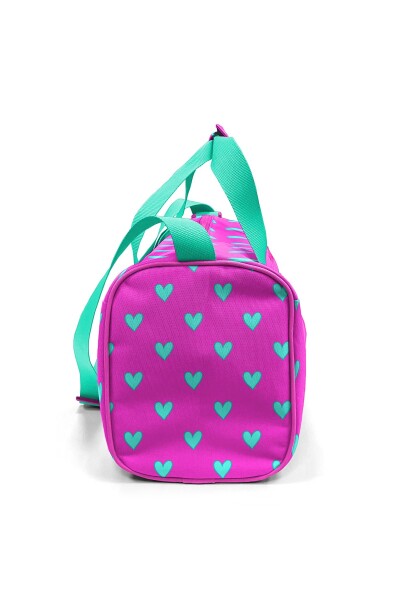 Coral High Neon Pembe Su Yeşili Kalp Desenli Spor Çantası 27513 - 8