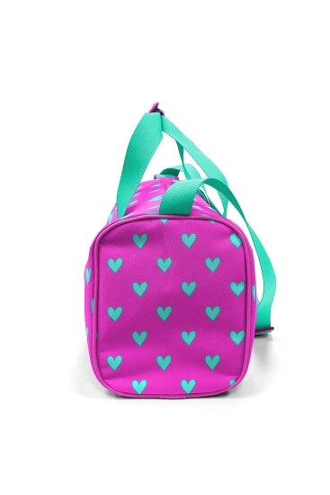 Coral High Neon Pembe Su Yeşili Kalp Desenli Spor Çantası 27513 - 9