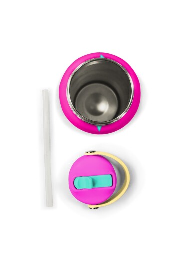 Coral High Neon Pembe Su Yeşili Kalp Katlanır Ağızlıklı Çelik Termos 650 ml 38376 - 6