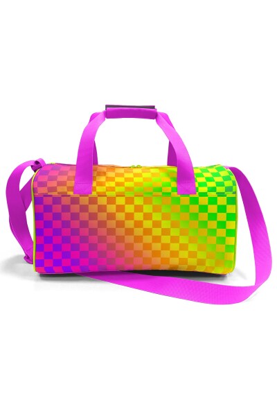 Coral High Neon Renkli Dama Desenli Spor Çantası 27544 - 3