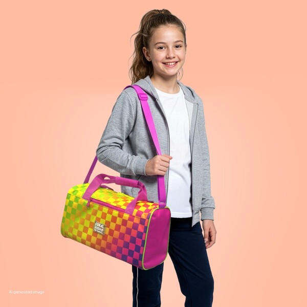 Coral High Neon Renkli Dama Desenli Spor Çantası 27544 - 4