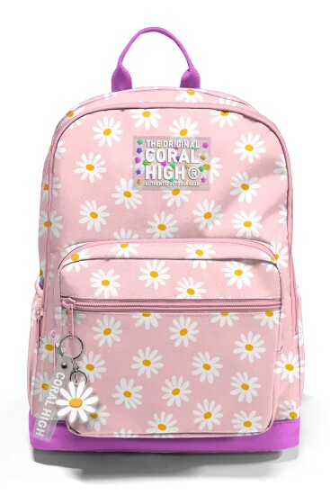 Coral High Papatya Desenli Okul Sırt Çantası 33224 - 6