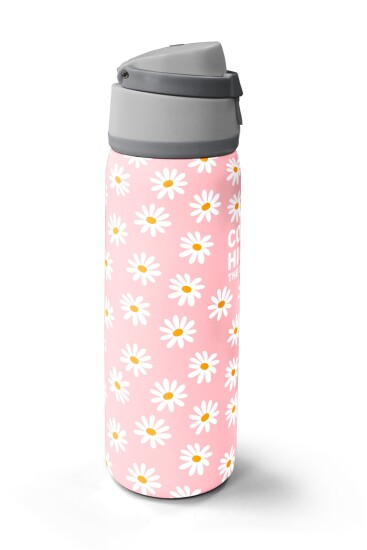 Coral High Papatya Desenli Pipetli ve Direkt İçim Çelik Termos 800 ml 38502 - 4