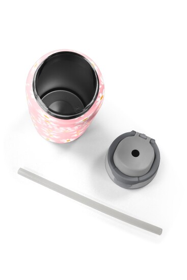 Coral High Papatya Desenli Pipetli ve Direkt İçim Çelik Termos 800 ml 38502 - 8