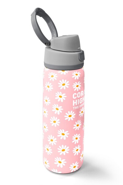 Coral High Papatya Desenli Pipetli ve Direkt İçim Çelik Termos 800 ml 38502 - 2