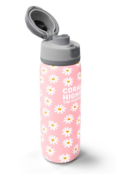Coral High Papatya Desenli Pipetli ve Direkt İçim Çelik Termos 800 ml 38502 - 3