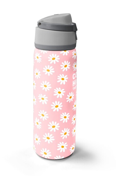 Coral High Papatya Desenli Pipetli ve Direkt İçim Çelik Termos 800 ml 38502 - 4