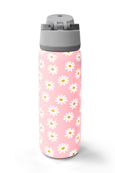 Coral High Papatya Desenli Pipetli ve Direkt İçim Çelik Termos 800 ml 38502 - 6