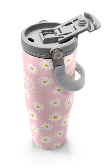 Coral High Papatya Desenli Pipetli ve Direkt İçim Çelik Termos 900 ml 38701 - 3