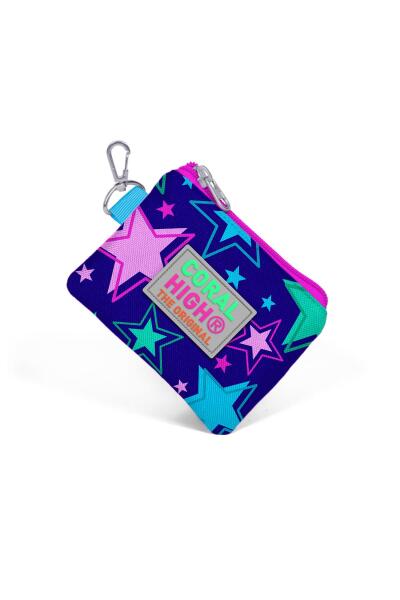 Coral High Kids Saks Pembe Yıldız Desenli Bozuk Para Çantası 21721 - 3