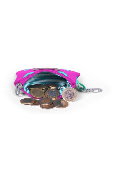 Coral High Kids Neon Pembe Su Yeşili Kalp Desenli Bozuk Para Çantası 21727 - 4