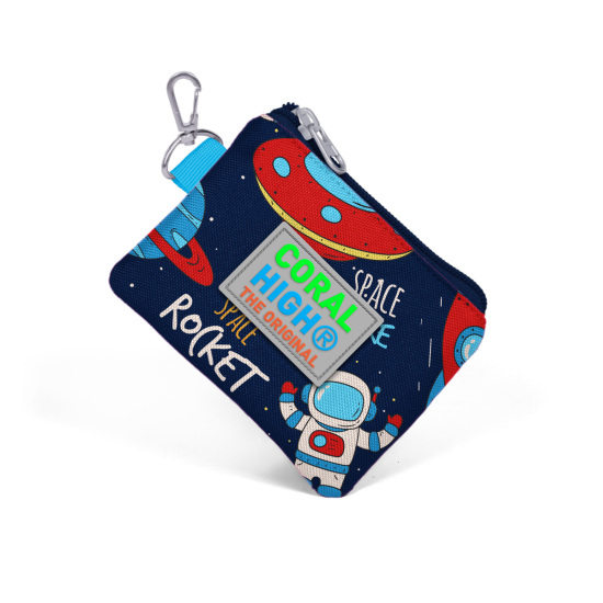 Coral High Kids Lacivert Mavi Uzay Desenli Bozuk Para Çantası 21731 - 3