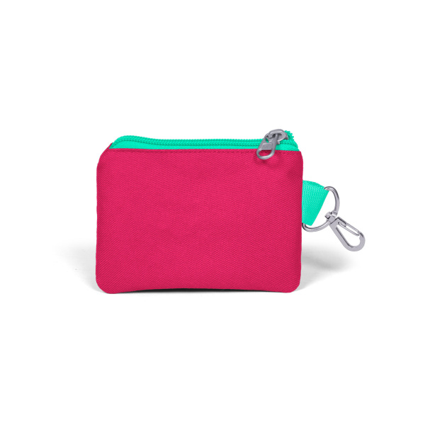 Coral High Kids Neon Mercan Lacivert Kuğu Desenli Bozuk Para Çantası 21748 - 2