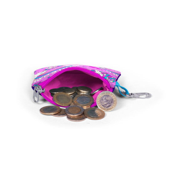 Coral High Kids Mor Açık Pembe Unicorn Desenli Bozuk Para Çantası 21750 - 4